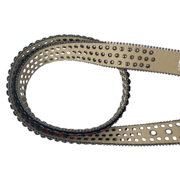 DNA black red snake skin rhinestones‎ belt Size XXXXL western boho - Picture 4 of 9